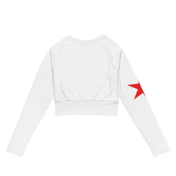 Recycled long-sleeve crop top